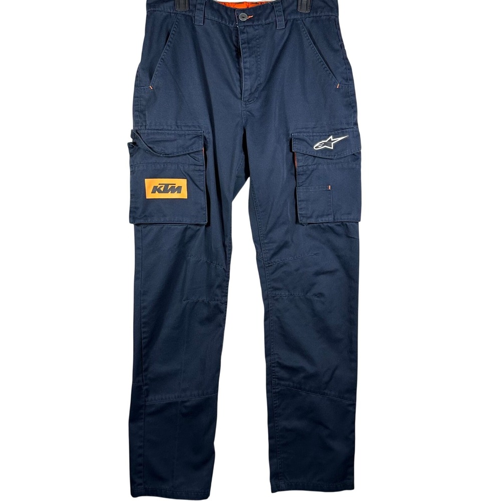 KTM Alpinestars Cargo Pants Men 32x32 Navy Motocross Racing Utility Workwear